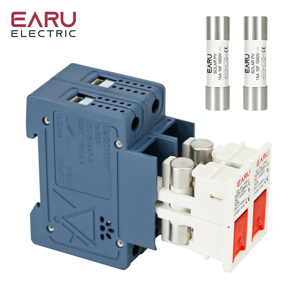 1P 2P 3P 4P Solar DC Fuse Holder High Voltage Solar PV DC 1000V Photovoltaic 6A-32A Photovoltaic System Protection Protector gPV