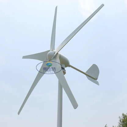 Low Star-up Wind Speed Generator 600W 1500W Wind Turbine Generator With 5 PCS Blades With 12V/24V/48V MPPT Charge Controller