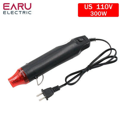 EU US 110V 220V DIY Using Heat Gun Electric Power Tool Hot Air 300W Temperature Gun With Supporting Seat Shrink Plastic DIY Tool