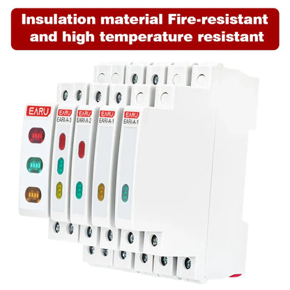 10/18mm Rail Indicator Light AC DC 220V 230V LED Dual Color Signal Light Tri Color Indicator Light 50/60Hz Light Red Green Blue