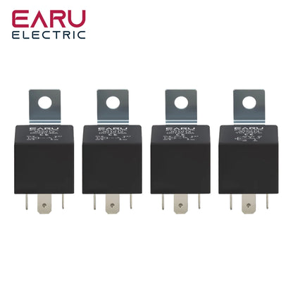 4 5 Pin 4P 5P 40A Waterproof Car Relay Long Life Automotive Relays Normally Open DC 12V 24V Relay For Head Light Air Conditioner