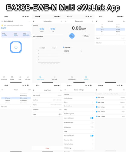 Tuya eWeLink WiFi Smart Circuit Breaker MCB 1P+N 63A Time Relay Switch Energy Meter kWh Voltage Current Protector Remote Control