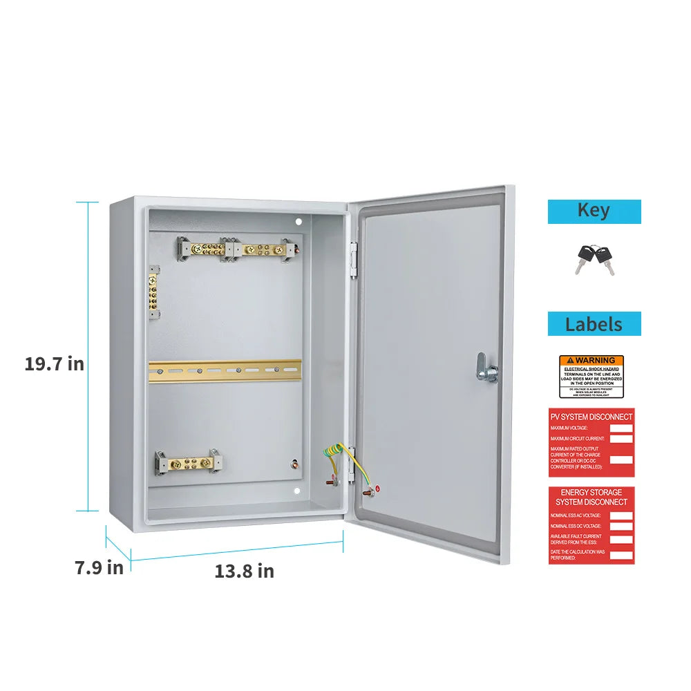 200 Amp DC Circuit Breaker Box for Off-Grid Solar System Home RV Trailer