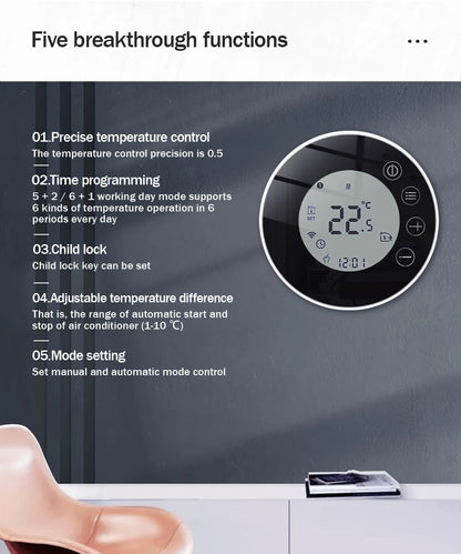 X7 TUYA APP WiFi Smart Thermostat Temperature Controller Floor Heating TRV Water Gas Boiler Remote Control for Alexa Google Home