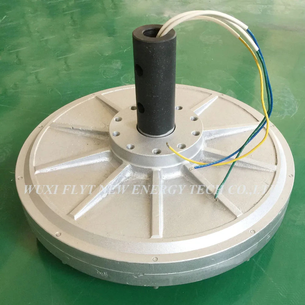 Low Torque 5KW 800RPM 220V AC Disc PMG Inner Rotor Three Phase Coreless Permanent Magnet Generator Alternator