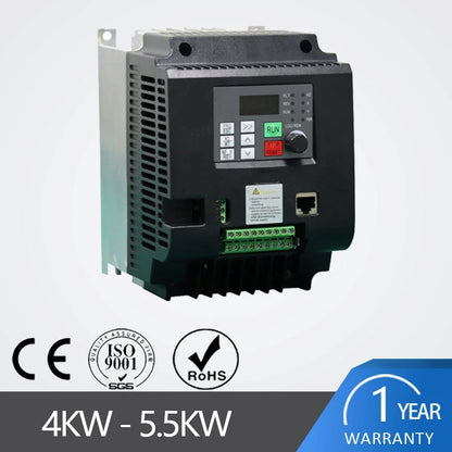 Single Phase to 3 Phase Converter, 220V In to 380V Out, VFD AC Frequency Inverter for 1.5KW, 2.2KW, 4KW, 5.5KW, 7.5KW, 11KW by 54 Energy - Renewable Energy Store