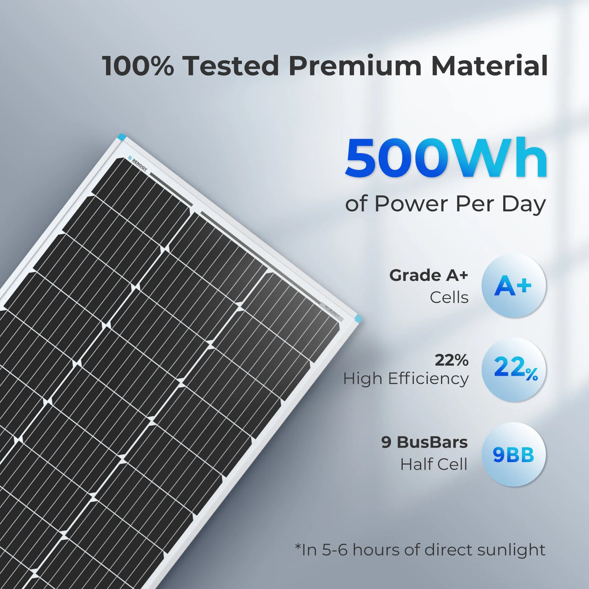Solar Panel 100 Watt 12 Volt High-Efficiency Monocrystalline PV Module by 54 Energy - Renewable Energy Store