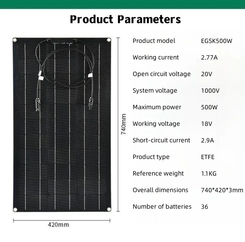 Solar Panel 500W 1000W 1500W 2000W Super Power Kit For RV Boat Car by 54 Energy - Renewable Energy Store