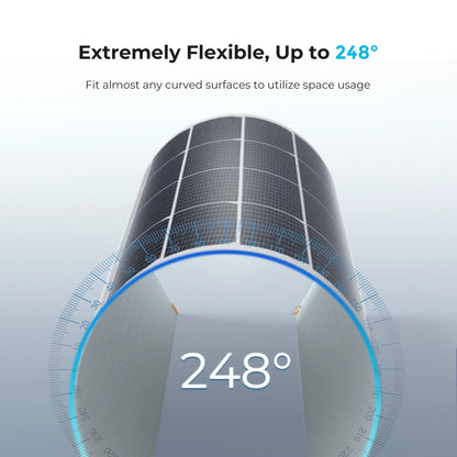 Solar Panel 50W 12 Volt Monocrystalline Semi-Flexible Charger by 54 Energy - Renewable Energy Store