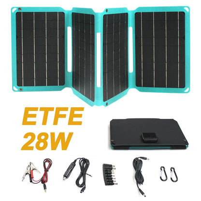 Solar Panel Charger Upgraded 28W 21W 14W Portable  Double USB 5V 18V DC Camping Foldable Solar Panel For Phone Charge Power Bank - 54 Energy - Renewable Energy Store