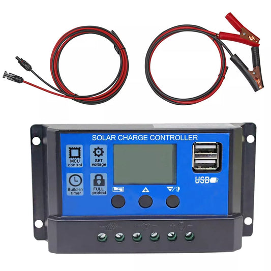 Solar Panel kit Accessories 10a 20a 30a 40a 50a 60a PWM Controller 12v 100w Flexible Module Cable Battery - 54 Energy - Renewable Energy Store