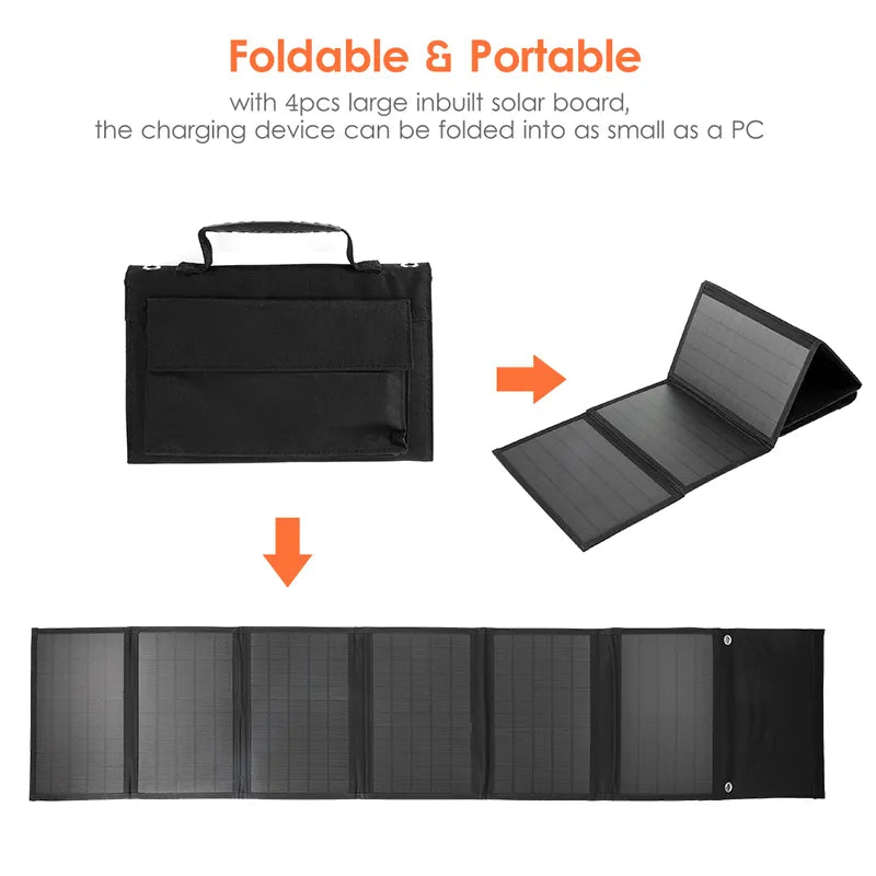 Solar Panel Portable Folding 1000W Bag USB+DC Output Solar Charger Outdoor Power Supply - 54 Energy - Renewable Energy Store