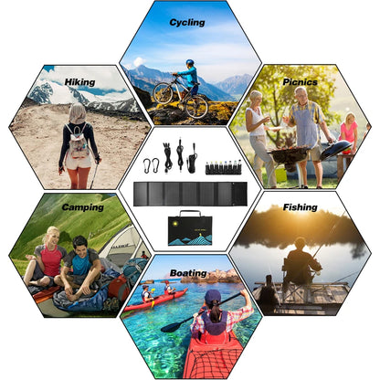 Solar Panel Portable Folding 1000W Bag USB+DC Output Solar Charger Outdoor Power Supply - 54 Energy - Renewable Energy Store