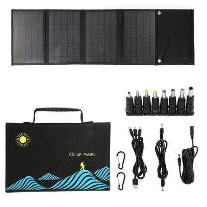 Solar Panel Portable Folding 1000W Bag USB+DC Output Solar Charger Outdoor Power Supply - 54 Energy - Renewable Energy Store