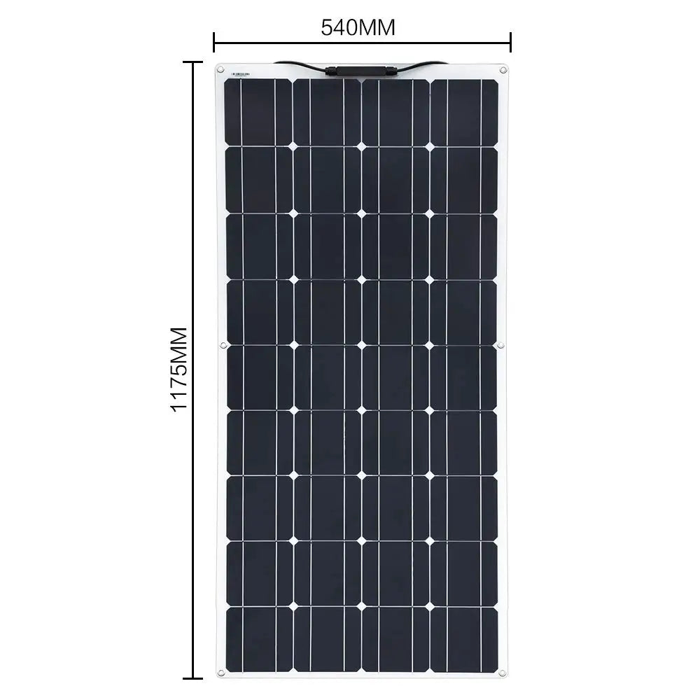 Solar panel kit Flexible Module 18V 120W 240w 360w 480w 600w 720w 12V or 24v photovoltaic for Motorhome Battery  Home Charger - 54 Energy - Renewable Energy Store