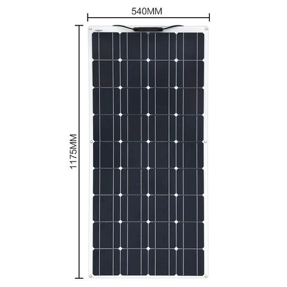 Solar panel kit Flexible Module 18V 120W 240w 360w 480w 600w 720w 12V or 24v photovoltaic for Motorhome Battery  Home Charger - 54 Energy - Renewable Energy Store