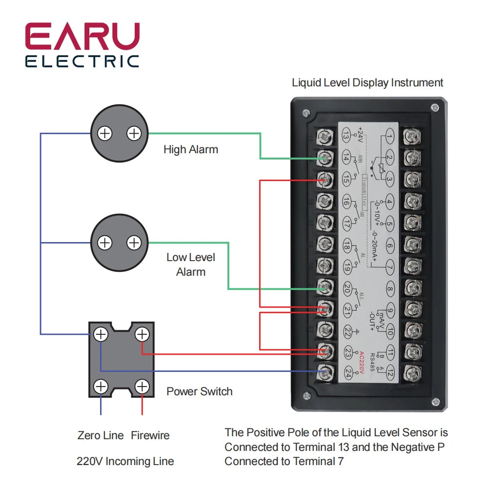 Contrôleur de Pression Intelligent T80 AC220V Afficheur à Colonne Lumineuse 4-20mA Transmetteur de Niveau de Liquide pour Viscosimètre Eau Huile Eaux Usées