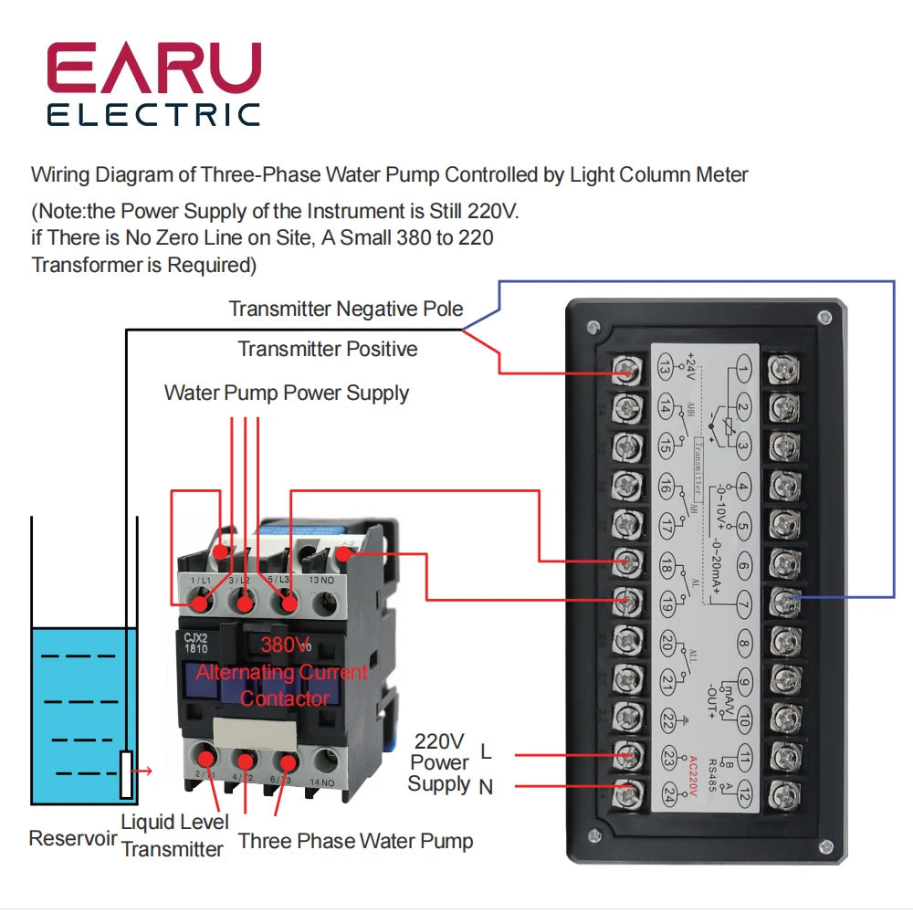 Contrôleur de Pression Intelligent T80 AC220V Afficheur à Colonne Lumineuse 4-20mA Transmetteur de Niveau de Liquide pour Viscosimètre Eau Huile Eaux Usées