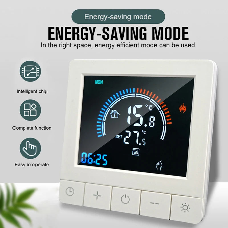 TUYA WiFi Smart Thermostat Temperature Controller For Electric Floor Heating Water Gas Boiler Digital LCD Display Wall Mounted by 54 Energy - Renewable Energy Store