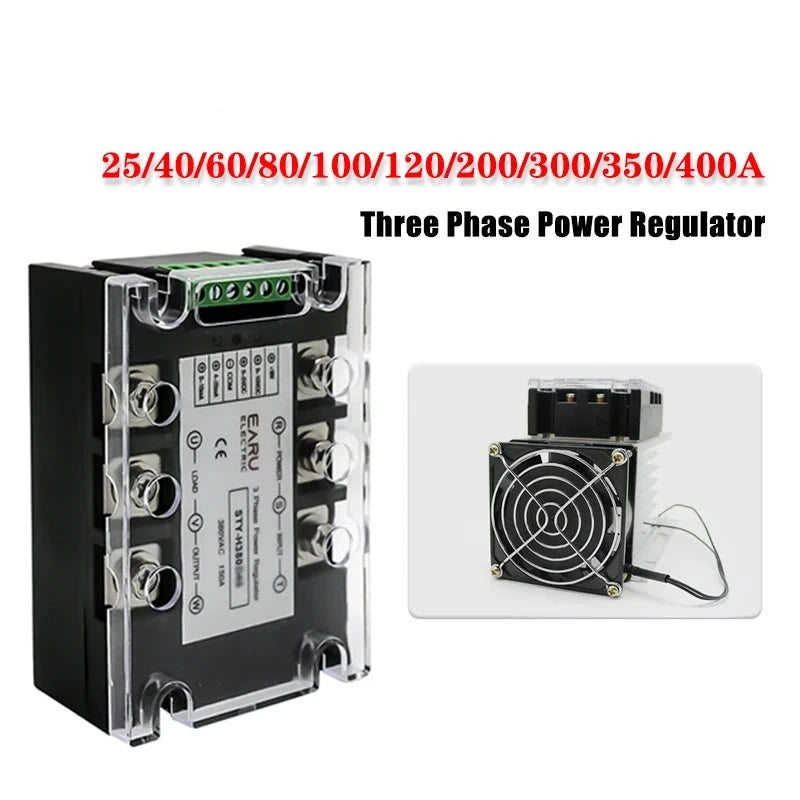 Three Phase AC Voltage Regulating Module Power Regulator Thyristor 380V Solid State Relay Dimming 25A-400A Potentiometer Control by 54 Energy - Renewable Energy Store
