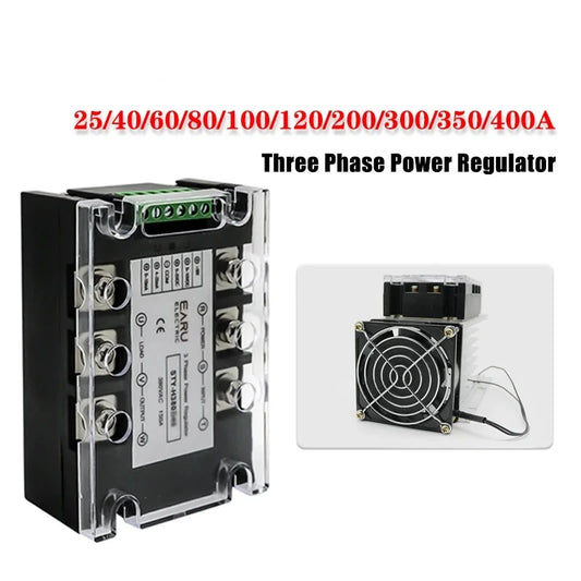 Three Phase AC Voltage Regulating Module Power Regulator Thyristor 380V Solid State Relay Dimming 25A-400A Potentiometer Control by 54 Energy - Renewable Energy Store