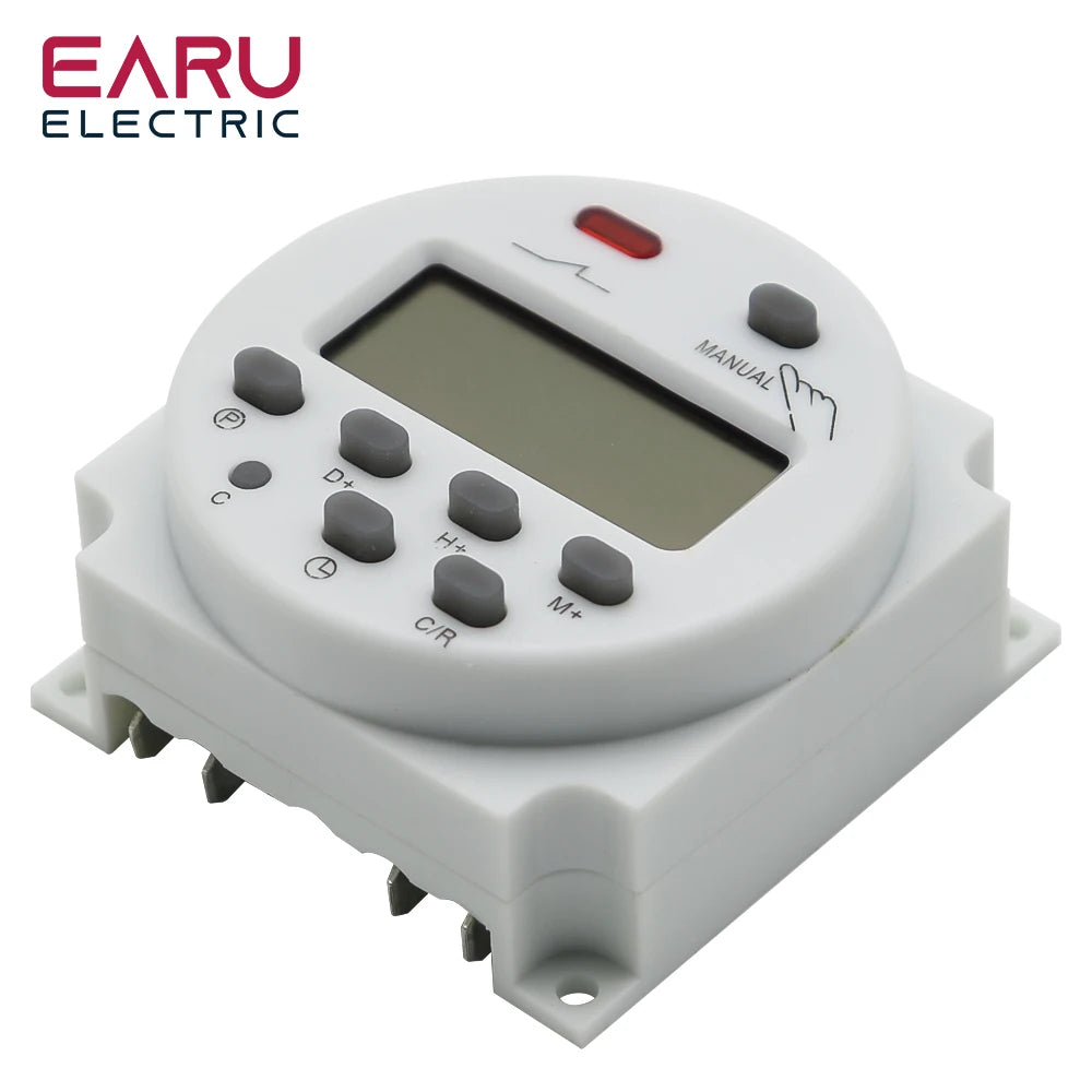 Timer 220V 110V 24V 12V CN101A Digital LCD Power Timer Programmable Time Switch Relay 16A CN101 by 54 Energy - Renewable Energy Store