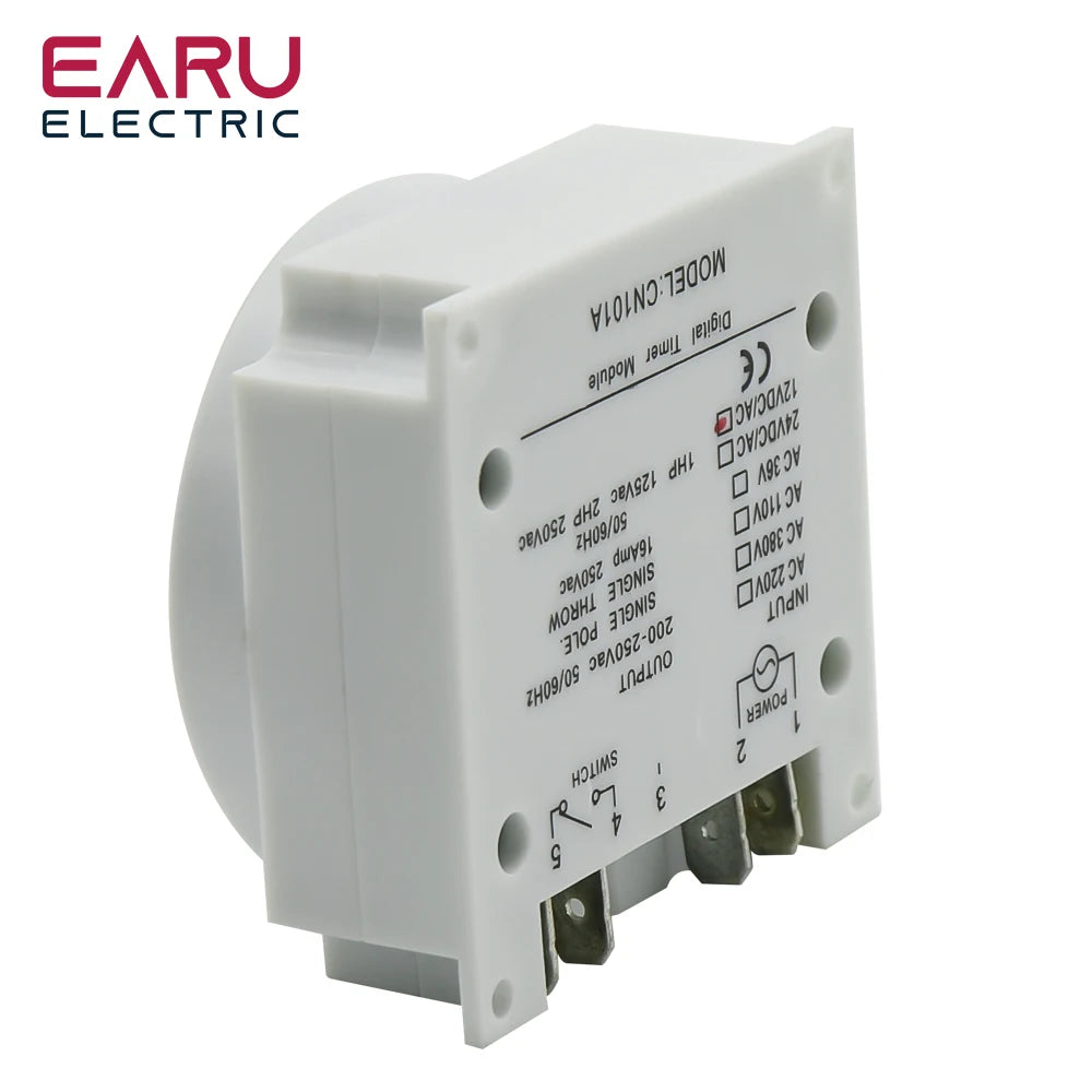 Timer 220V 110V 24V 12V CN101A Digital LCD Power Timer Programmable Time Switch Relay 16A CN101 by 54 Energy - Renewable Energy Store