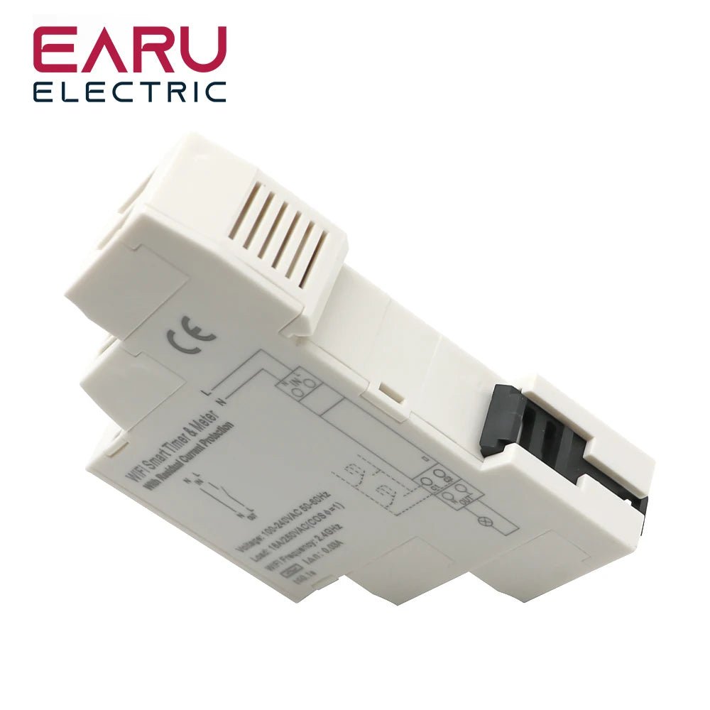 Tuya APP 1P+N AC110V 220V 16A WiFi Smart Circuit Breaker RCBO Timer Relay Switch Remote Control kWh Energy Power Meter Monitor by 54 Energy - Renewable Energy Store