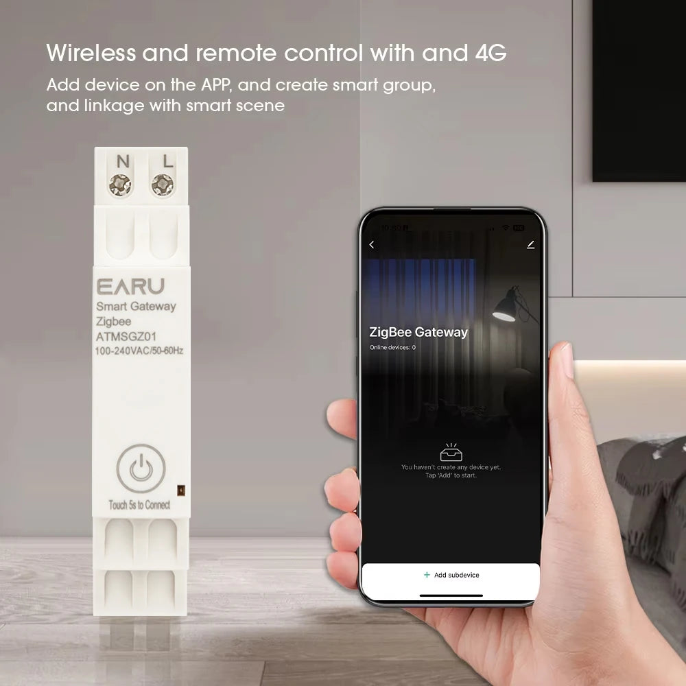 Passerelle Tuya Smart Life App ZigBee 3.0 Hub Appareils domestiques intelligents Pont sans fil Télécommande Dispositif d'automatisation Fonctionne sur rail DIN