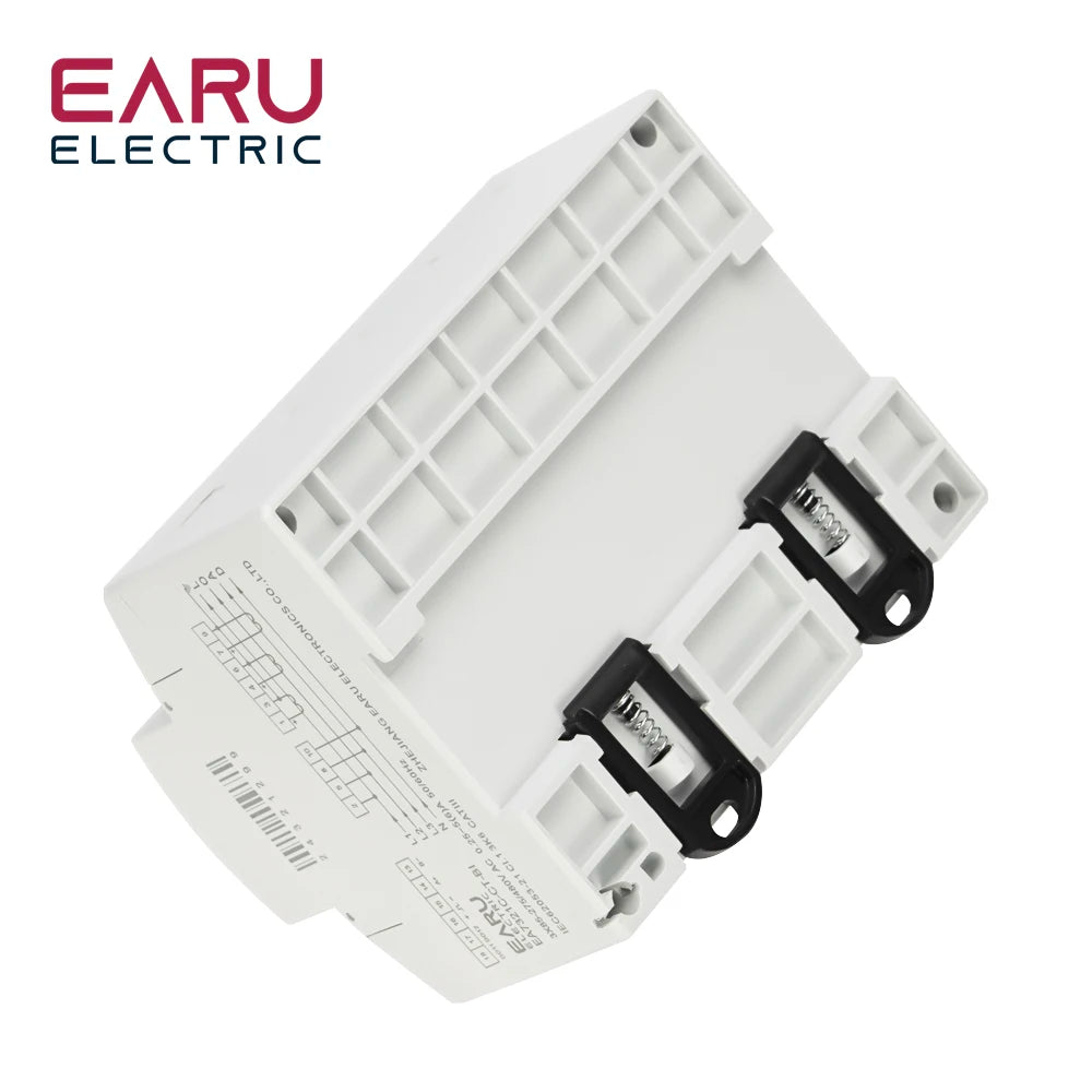 Compteur d'électricité triphasé bidirectionnel Tuya Smart avec WiFi et ZigBee pour la surveillance de la consommation (kWh), doté d'une interface RS485 AC 380V