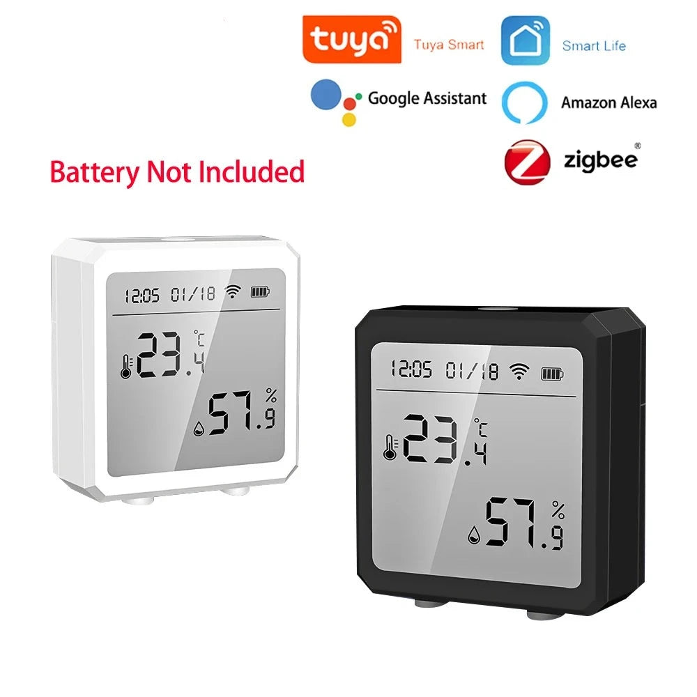 Tuya Smart WIFI Temperature And Humidity Sensor Indoor Hygrometer Thermometer With LCD Display Support Alexa Google Assistant by 54 Energy - Renewable Energy Store