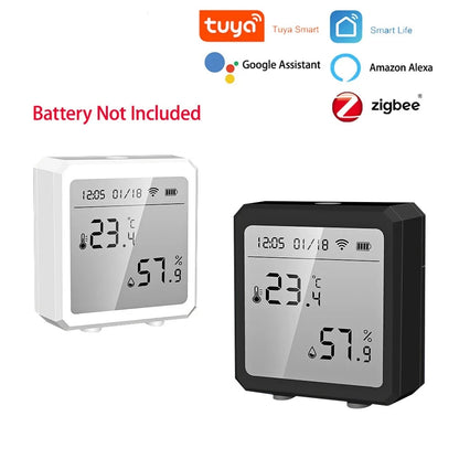 Tuya Smart WIFI Temperature And Humidity Sensor Indoor Hygrometer Thermometer With LCD Display Support Alexa Google Assistant by 54 Energy - Renewable Energy Store