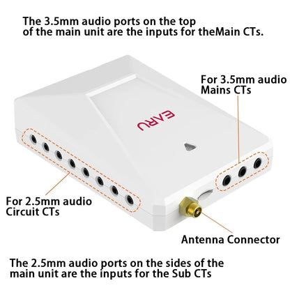 Tuya Smart WiFi Medidor de Energía Eléctrica Bidireccional de 19 Canales Multi-Circuito kWh AC90-480V 200A 300A con 19 Pinzas CT