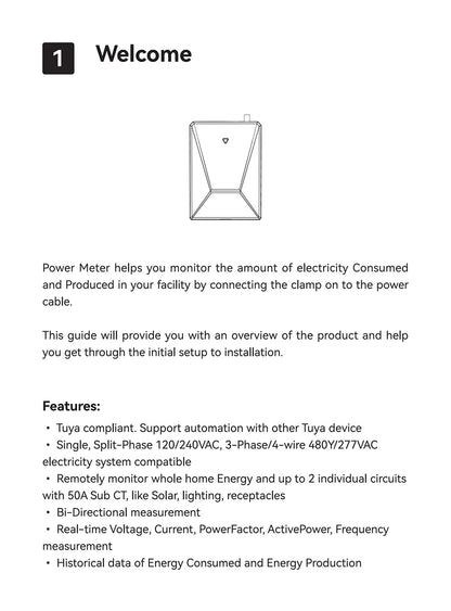 Tuya Smart WiFi Medidor de Energía Eléctrica Bidireccional de 19 Canales Multi-Circuito kWh AC90-480V 200A 300A con 19 Pinzas CT