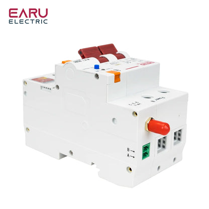 Disjoncteur WiFi intelligent Tuya RS485 avec compteur de fuite MCB RCBO AC230V, disjoncteur télécommandé avec protection contre les fuites