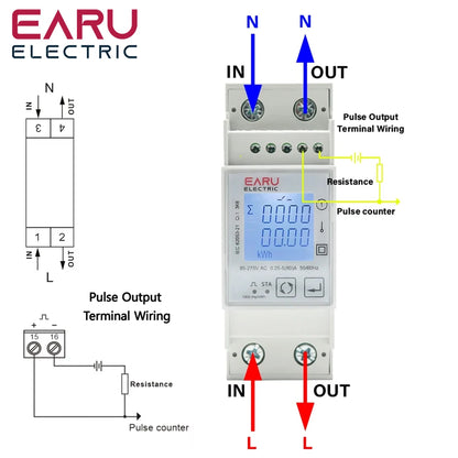 Medidor de Energía Inteligente Tuya WiFi ZigBee AC 110V 220V 80A Medición Bidireccional Monofásico Monitor de Consumo de Energía Medidor de kWh