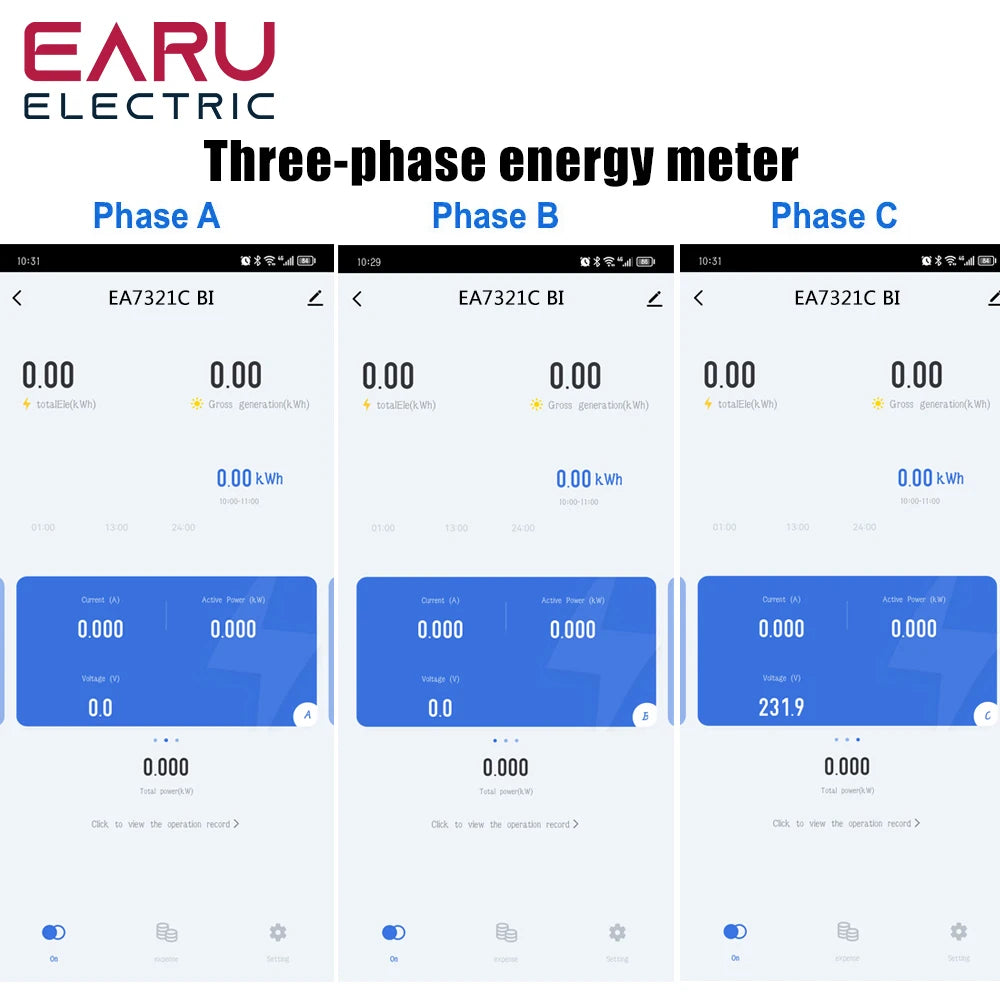 Tuya WiFi ZigBee Three Phase Two-way Bidirectional Energy KWh Meter Monitor Wattmeter Support Modbus RTU 3*85/190V or 230/400VAC by 54 Energy - Renewable Energy Store