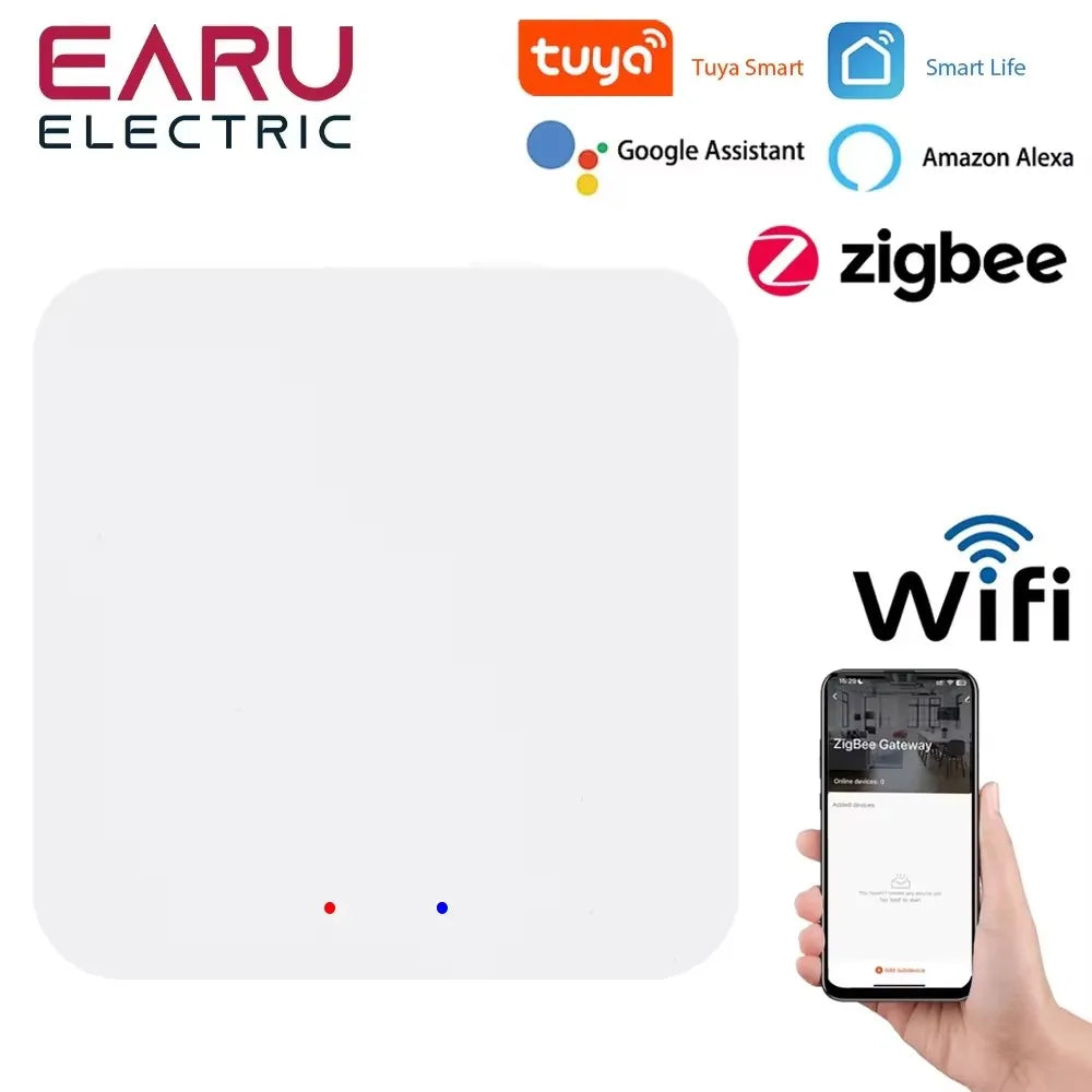 Tuya ZigBee 3.0 Gateway Hub Hogar Inteligente Puente Inalámbrico Smart Life APP Control Remoto Dispositivo de Automatización Compatible con Alexa Google