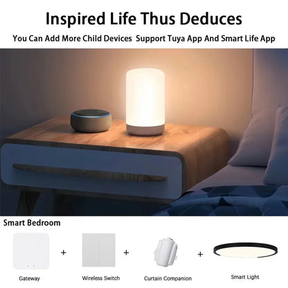Tuya ZigBee 3.0 Gateway Hub Hogar Inteligente Puente Inalámbrico Smart Life APP Control Remoto Dispositivo de Automatización Compatible con Alexa Google