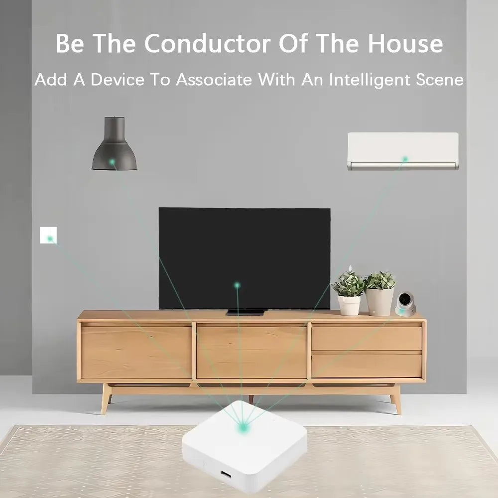 Tuya ZigBee 3.0 Gateway Hub Hogar Inteligente Puente Inalámbrico Smart Life APP Control Remoto Dispositivo de Automatización Compatible con Alexa Google