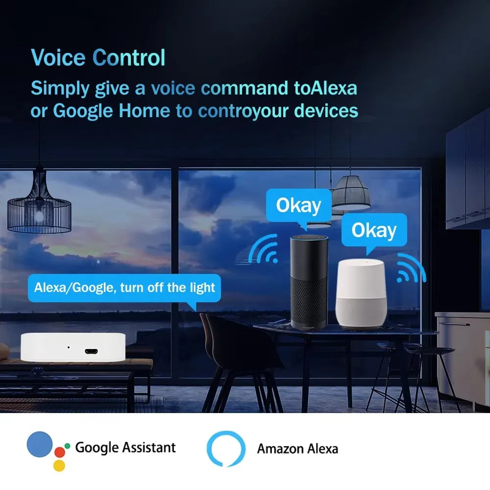Tuya ZigBee 3.0 Gateway Hub Hogar Inteligente Puente Inalámbrico Smart Life APP Control Remoto Dispositivo de Automatización Compatible con Alexa Google