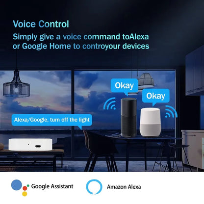 Tuya ZigBee 3.0 Gateway Hub Hogar Inteligente Puente Inalámbrico Smart Life APP Control Remoto Dispositivo de Automatización Compatible con Alexa Google