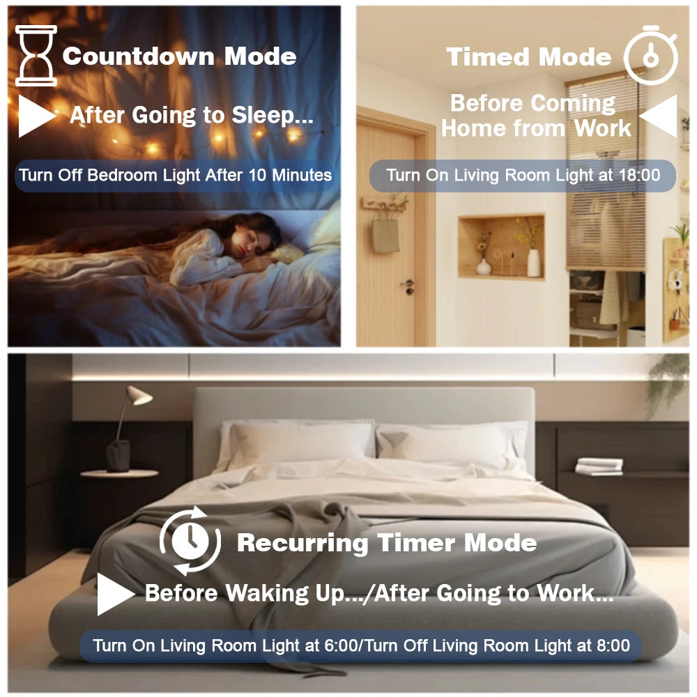 Tuya eWeLink WiFi Smart Circuit Breaker MCB 1P+N 63A Time Relay Switch Energy Meter kWh Voltage Current Protector Remote Control