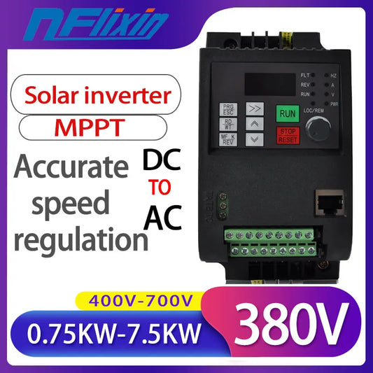 Free Shipping! 380V 0.75KW/1.5KW/2.2KW/4KW/5.5KW/7.5KW  VFD Solar Inverter  with MPPT Control Solar Pump VFD