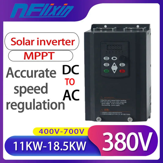 NF9100 11kw 15kw 18.5kw  VFD Solar Converter Inverter with mppt 380v Three Phase Input for solar water pump