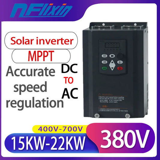 NF9100 Vector Control Frequency Converter DC 400V-700V to Three-phase 380V 15KW-22KW Solar pump inverter with MPPT control