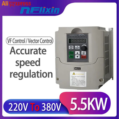 WK310 VFD Inverter 4KW 220V in and 380V out single phase 220V household electric input and Real Three-phase 380V outputWK310 VFD