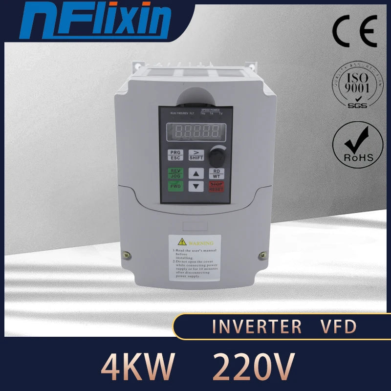 Variable Frequency Drive AC 220V 0.75kW Adjustable Speed Controller Inverter three Phrase VFD Inverter Motor Drive by 54 Energy - Renewable Energy Store