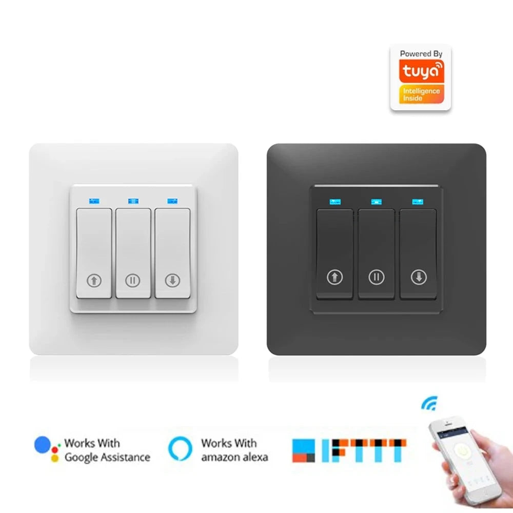 WiFi Timer Curtain Switch Controller for Roller Shutter Electric Motor TUYA Smart Life Smart Home Automation Google Home Alexa by 54 Energy - Renewable Energy Store
