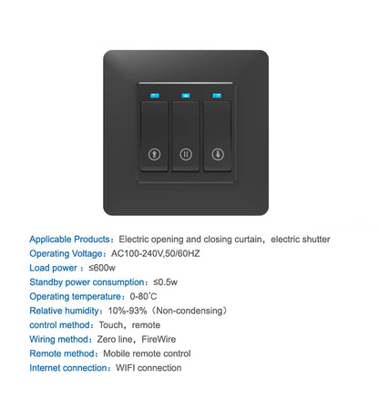 WiFi Timer Curtain Switch Controller for Roller Shutter Electric Motor TUYA Smart Life Smart Home Automation Google Home Alexa by 54 Energy - Renewable Energy Store